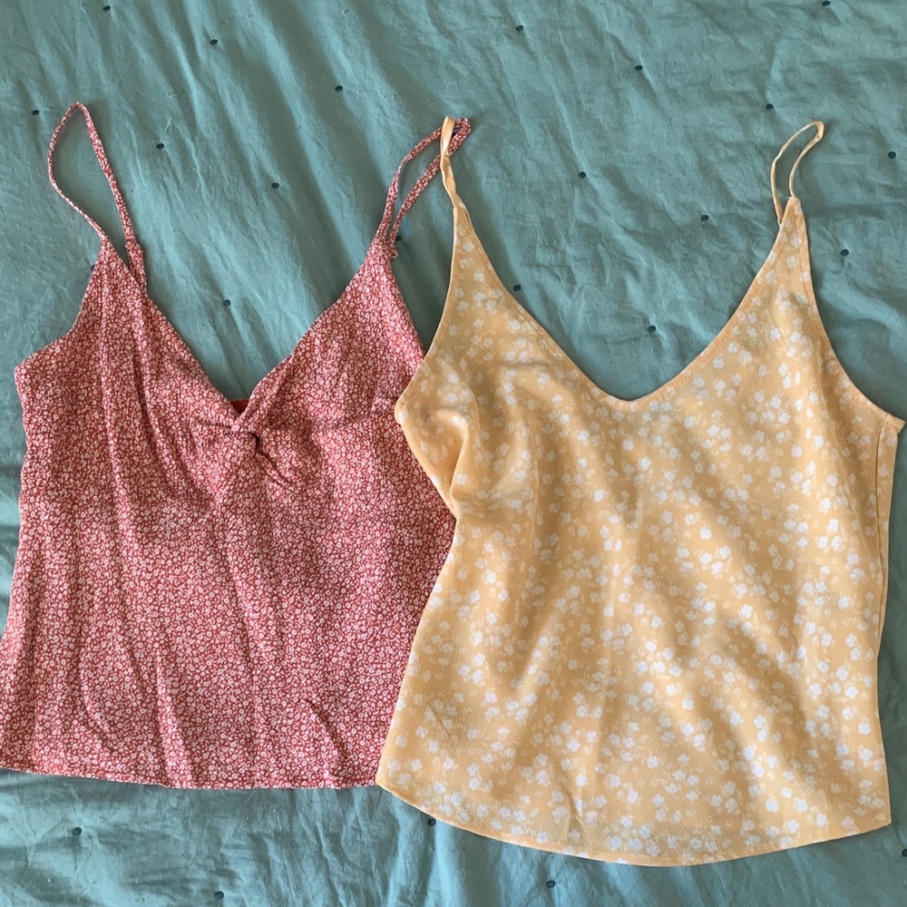 Abercrombie & Fitch Floral Print Women Tops - Red and Yellow